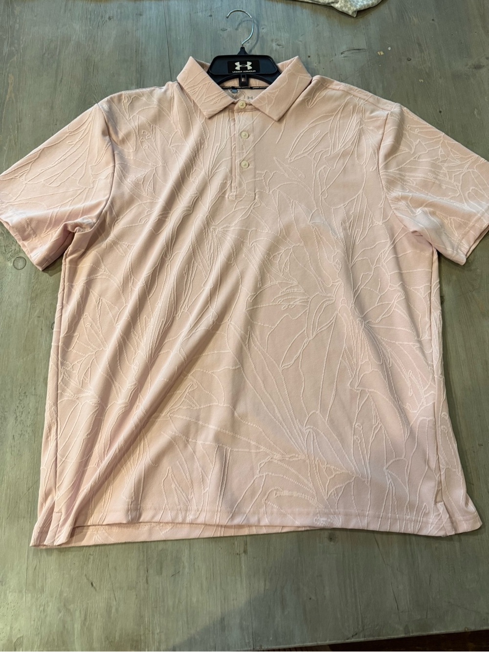 Men's Light Pink under armour Short-Sleeve Polo Shirt